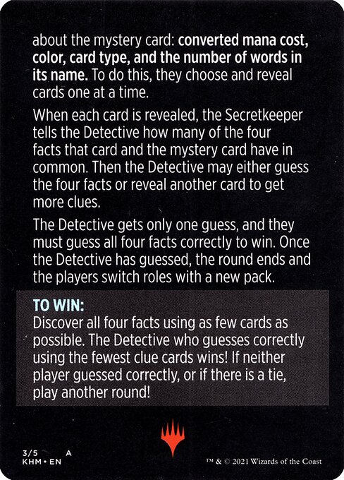 Booster Sleuth // Booster Sleuth (cont'd) 3, back face
