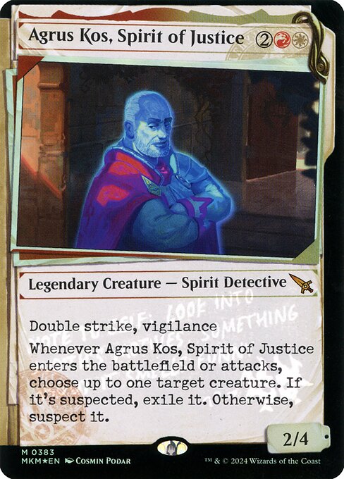 Agrus Kos, Spirit of Justice 383