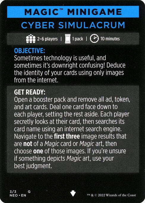 Cyber Simulacrum // Cyber Simulacrum (cont'd) 3