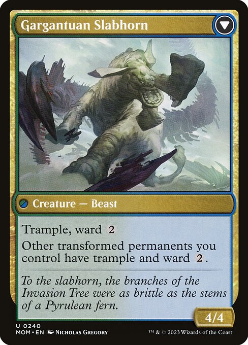 Invasion of Pyrulea // Gargantuan Slabhorn 240, back face