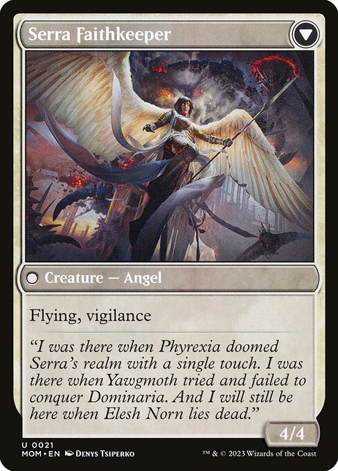 Invasion of Dominaria // Serra Faithkeeper 21, back face