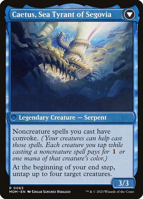 Invasion of Segovia // Caetus, Sea Tyrant of Segovia 63, back face