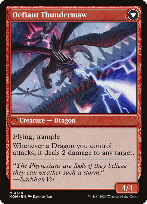 Invasion of Tarkir // Defiant Thundermaw 149, back face