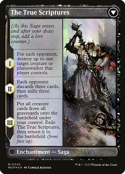 Sheoldred // The True Scriptures 340, back face