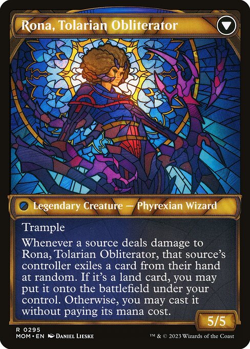 Rona, Herald of Invasion // Rona, Tolarian Obliterator 295, back face