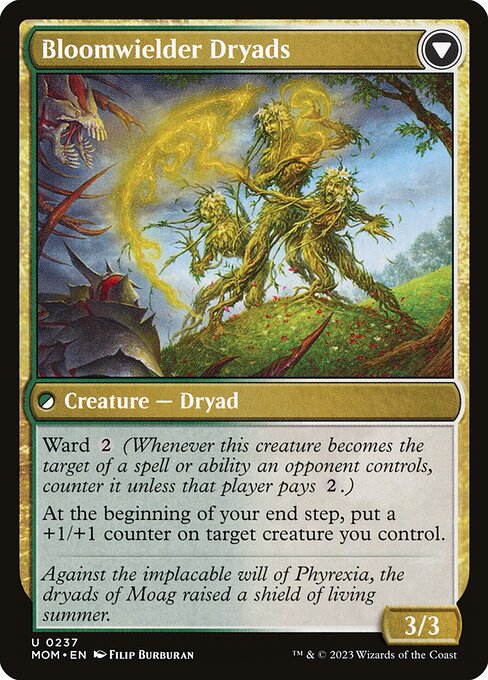 Invasion of Moag // Bloomwielder Dryads 237, back face