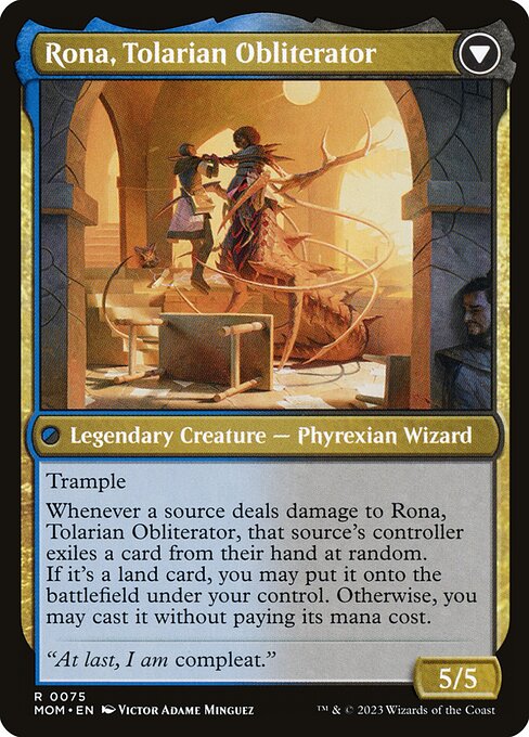 Rona, Herald of Invasion // Rona, Tolarian Obliterator 75, back face