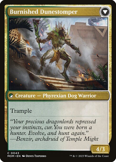 Tarkir Duneshaper // Burnished Dunestomper 43, back face