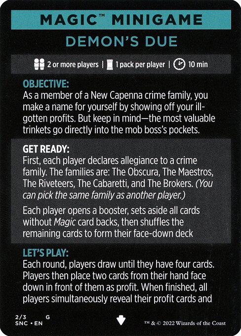 Demon's Due (minigame) // Demon's Due (cont'd) 2