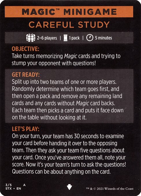 Careful Study (minigame) // Careful Study (cont'd) 3