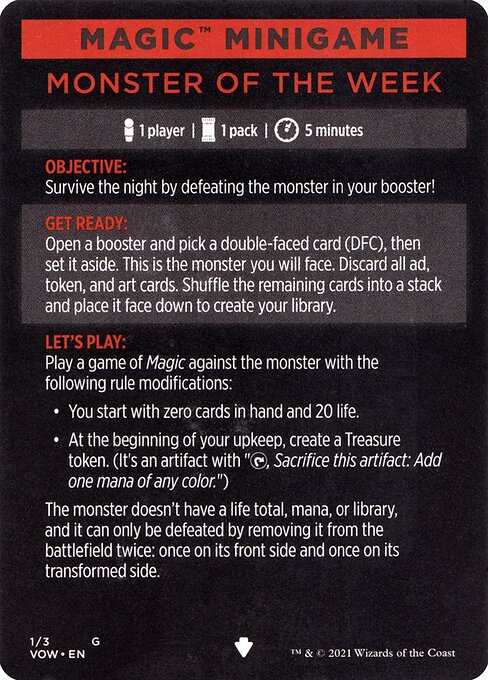 Monster of the Week // Monster of the Week (cont'd) 1