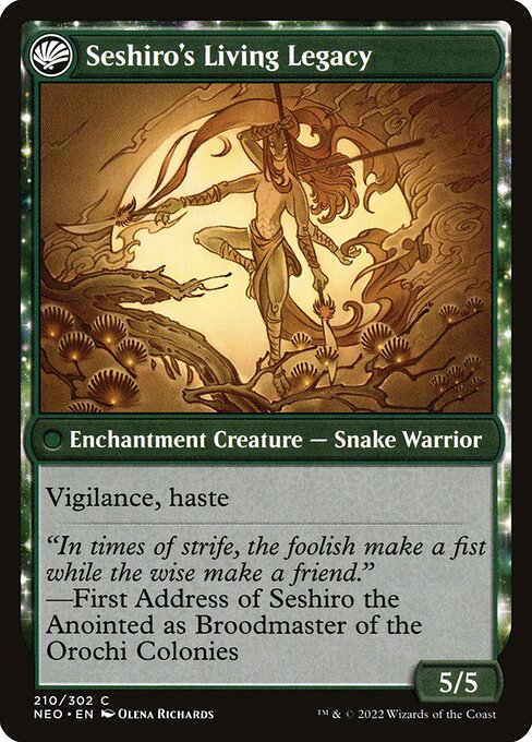 Tales of Master Seshiro // Seshiro's Living Legacy 210, back face