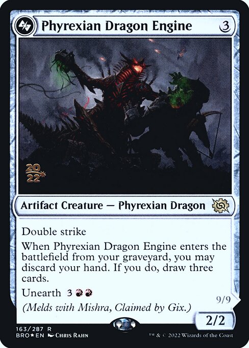 Phyrexian Dragon Engine // Mishra, Lost to Phyrexia 163s