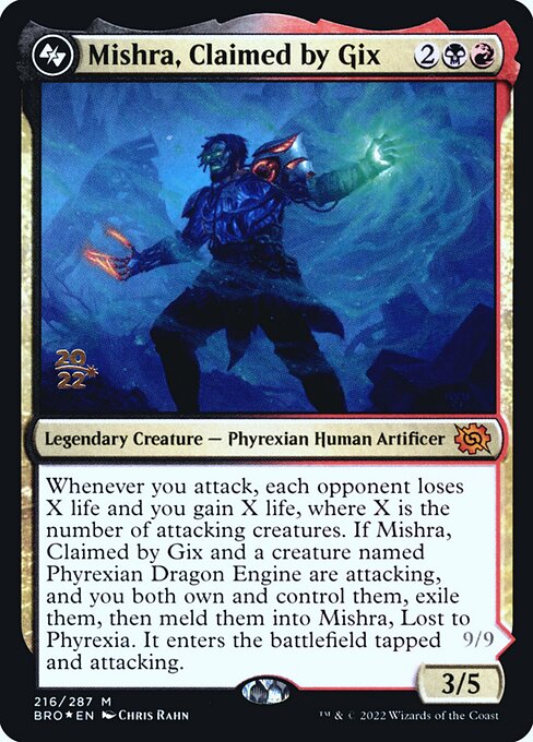Mishra, Claimed by Gix // Mishra, Lost to Phyrexia 216s