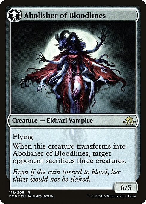 Voldaren Pariah // Abolisher of Bloodlines 111s, back face
