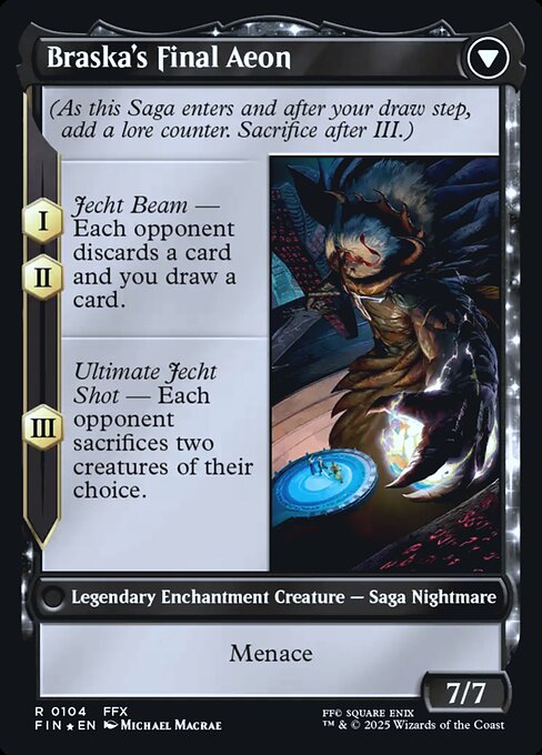 Jecht, Reluctant Guardian // Braska's Final Aeon 104s, back face