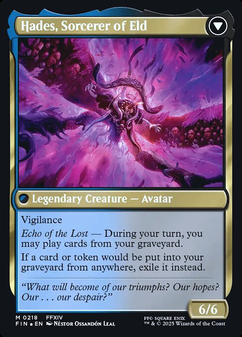 Emet-Selch, Unsundered // Hades, Sorcerer of Eld 218s, back face