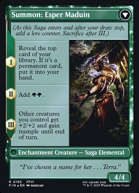 Esper Origins // Summon: Esper Maduin 185s, back face