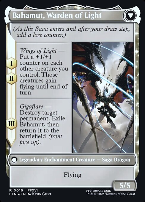 Dion, Bahamut's Dominant // Bahamut, Warden of Light 16s, back face