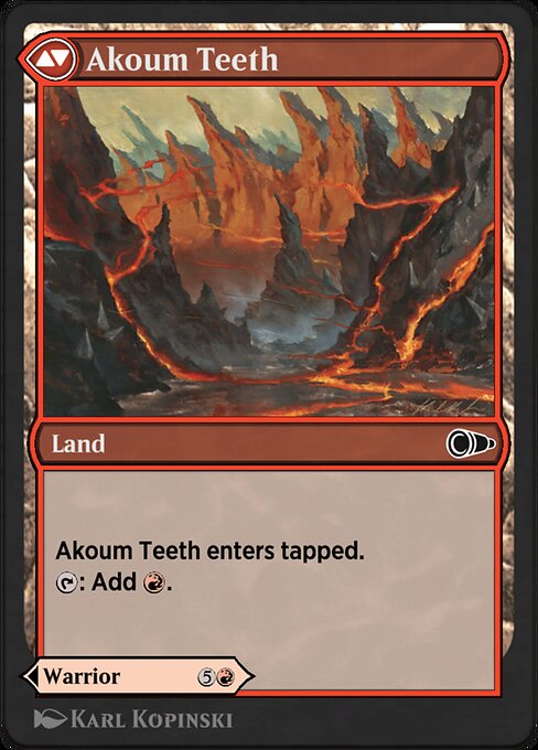 Akoum Warrior // Akoum Teeth 122, back face