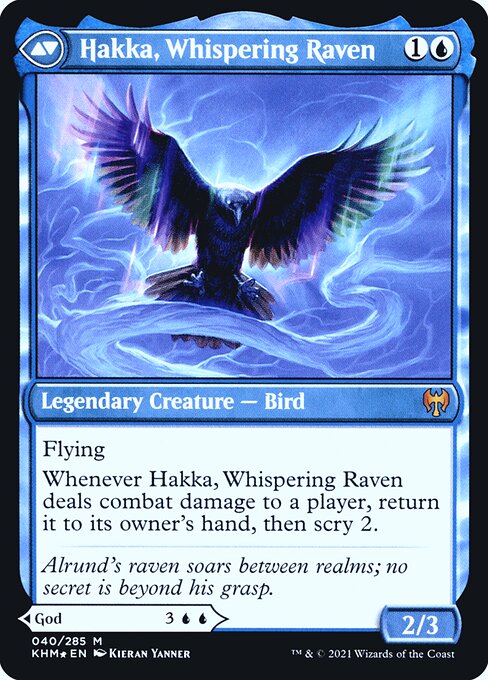 Alrund, God of the Cosmos // Hakka, Whispering Raven 40s, back face
