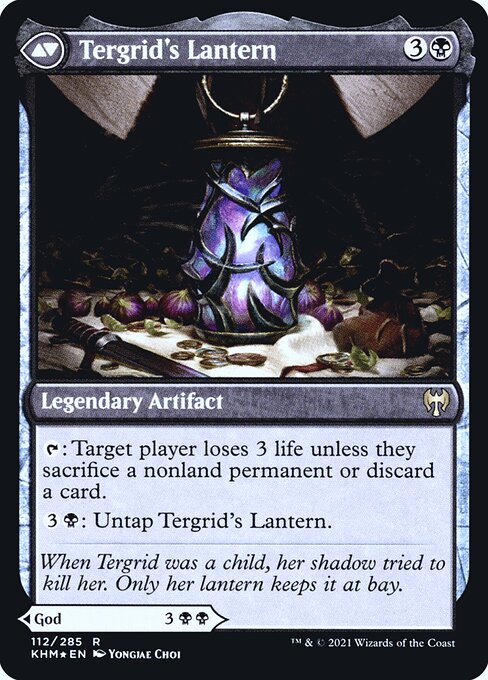 Tergrid, God of Fright // Tergrid's Lantern 112s, back face