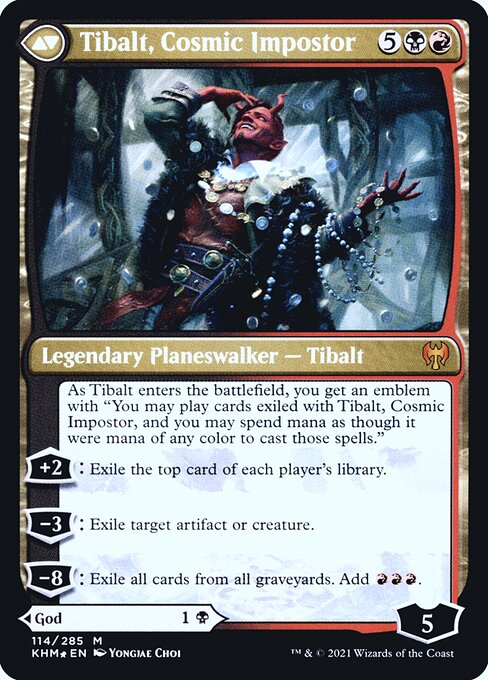 Valki, God of Lies // Tibalt, Cosmic Impostor 114s, back face