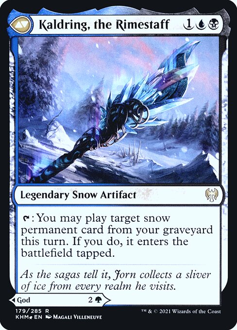 Jorn, God of Winter // Kaldring, the Rimestaff 179s, back face