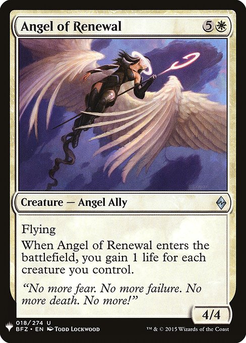 Angel of Renewal BFZ-18