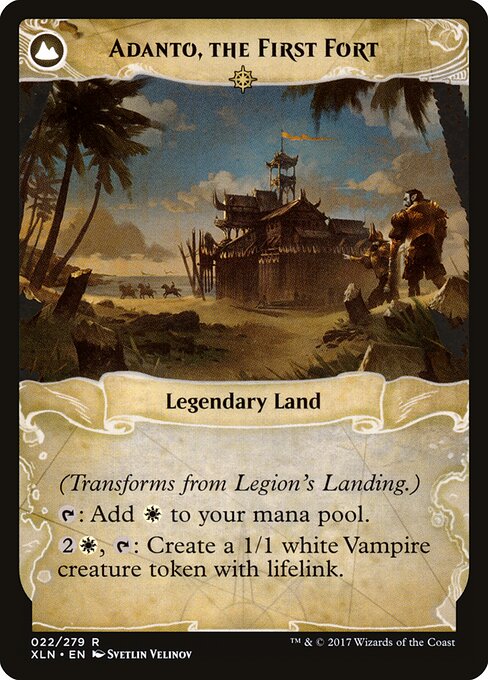 Legion's Landing // Adanto, the First Fort XLN-22, back face