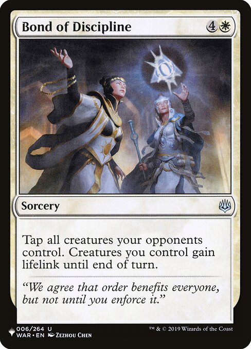 Bond of Discipline WAR-6