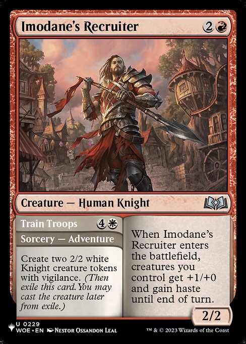 Imodane's Recruiter // Train Troops WOE-229