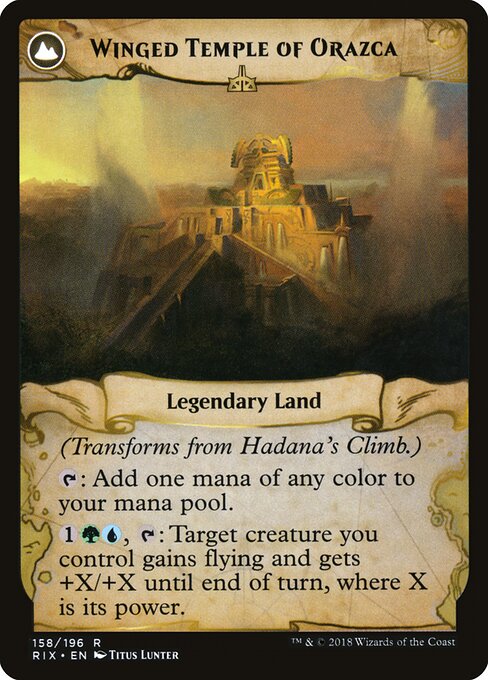 Hadana's Climb // Winged Temple of Orazca RIX-158, back face
