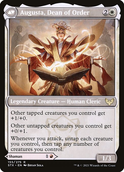 Plargg, Dean of Chaos // Augusta, Dean of Order STX-155, back face