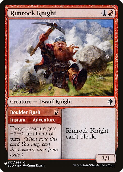 Rimrock Knight // Boulder Rush ELD-137