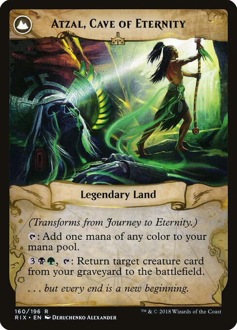 Journey to Eternity // Atzal, Cave of Eternity RIX-160, back face