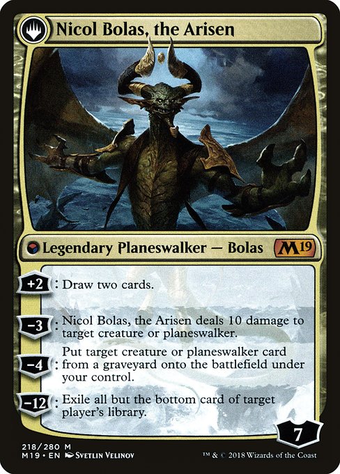 Nicol Bolas, the Ravager // Nicol Bolas, the Arisen 218s, back face