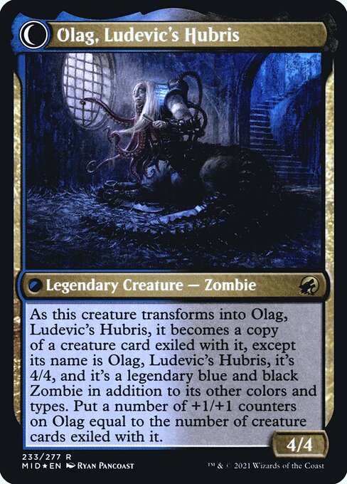 Ludevic, Necrogenius // Olag, Ludevic's Hubris 233s, back face