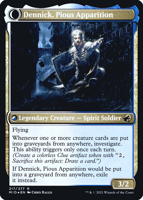 Dennick, Pious Apprentice // Dennick, Pious Apparition 217s, back face