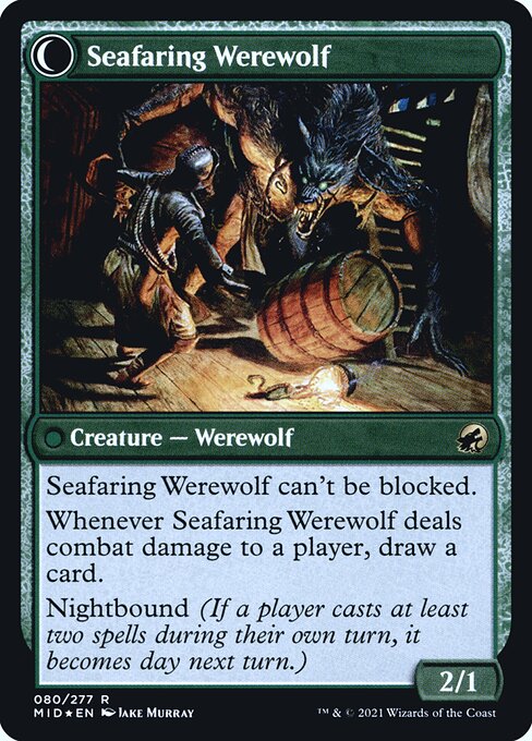 Suspicious Stowaway // Seafaring Werewolf 80s, back face