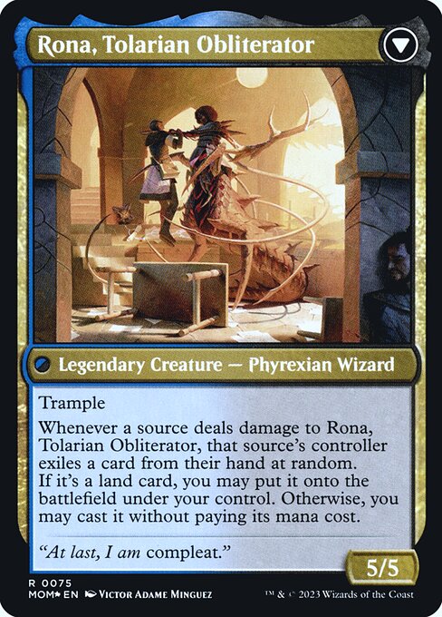 Rona, Herald of Invasion // Rona, Tolarian Obliterator 75s, back face