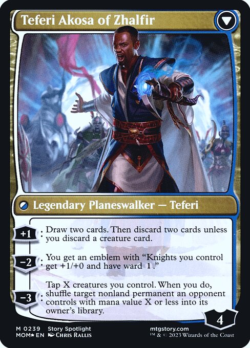 Invasion of New Phyrexia // Teferi Akosa of Zhalfir 239s, back face
