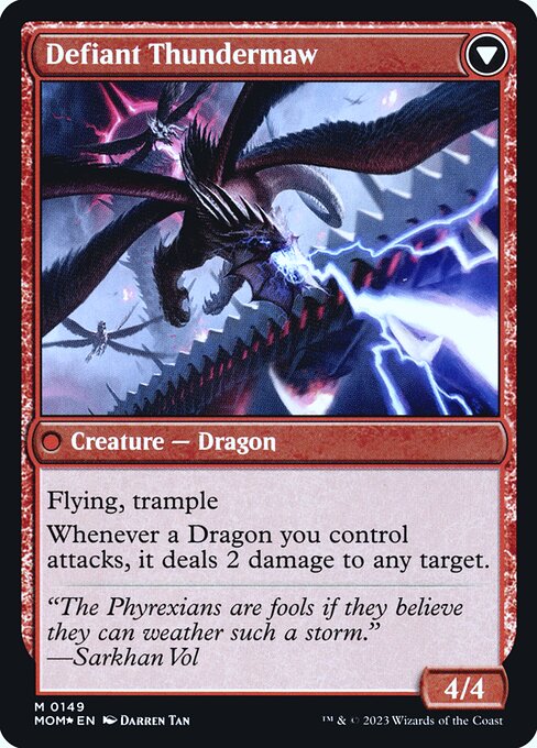 Invasion of Tarkir // Defiant Thundermaw 149s, back face