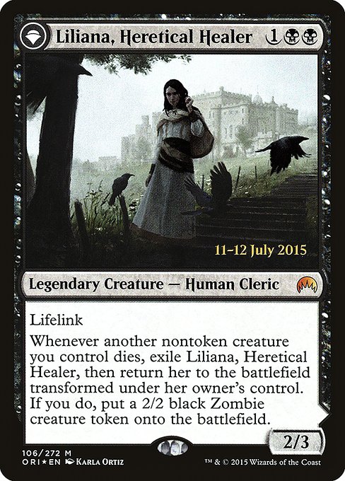 Liliana, Heretical Healer // Liliana, Defiant Necromancer 106s