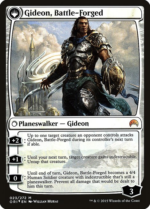Kytheon, Hero of Akros // Gideon, Battle-Forged 23s, back face
