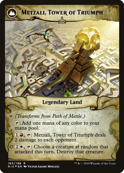 Path of Mettle // Metzali, Tower of Triumph 165s, back face