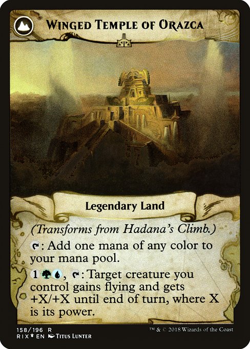 Hadana's Climb // Winged Temple of Orazca 158s, back face