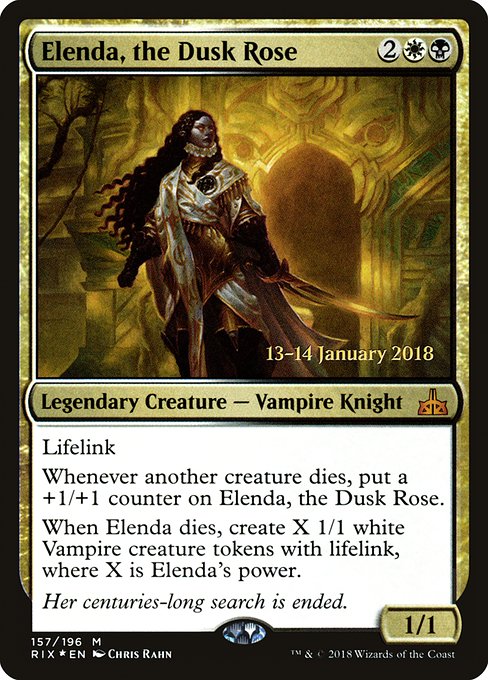 Elenda, the Dusk Rose 157s
