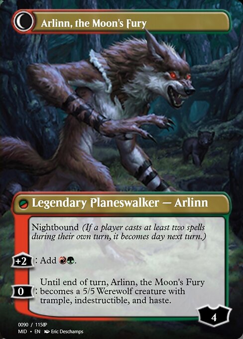 Arlinn, the Pack's Hope // Arlinn, the Moon's Fury 94060, back face