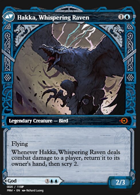 Alrund, God of the Cosmos // Hakka, Whispering Raven 88238, back face